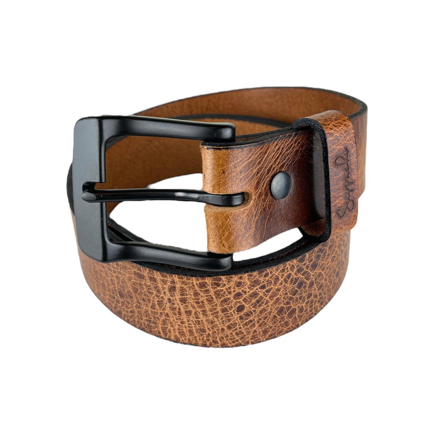 Water Buffalo Leather Belt in Antique Tan