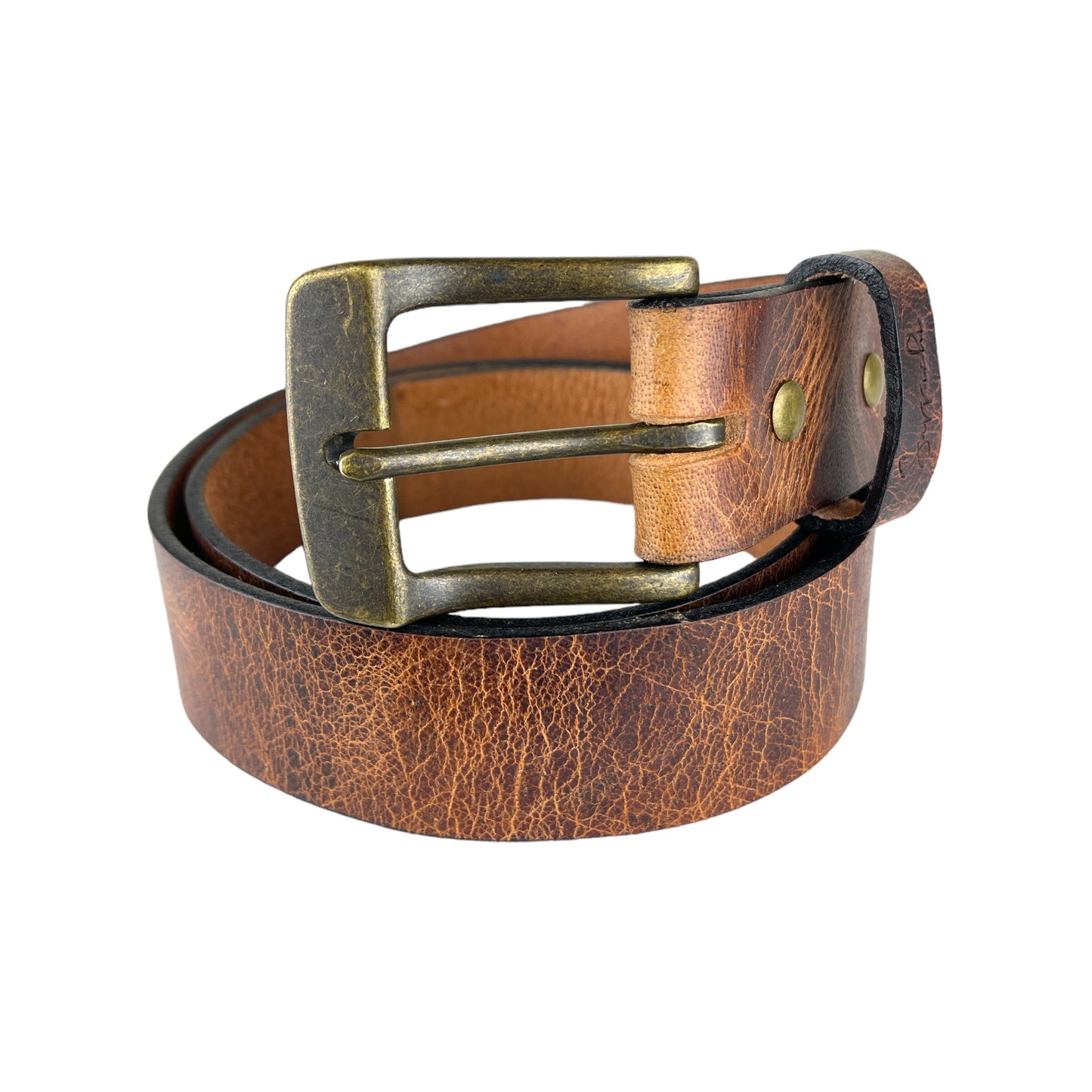 Water Buffalo Leather Belt in Antique Tan