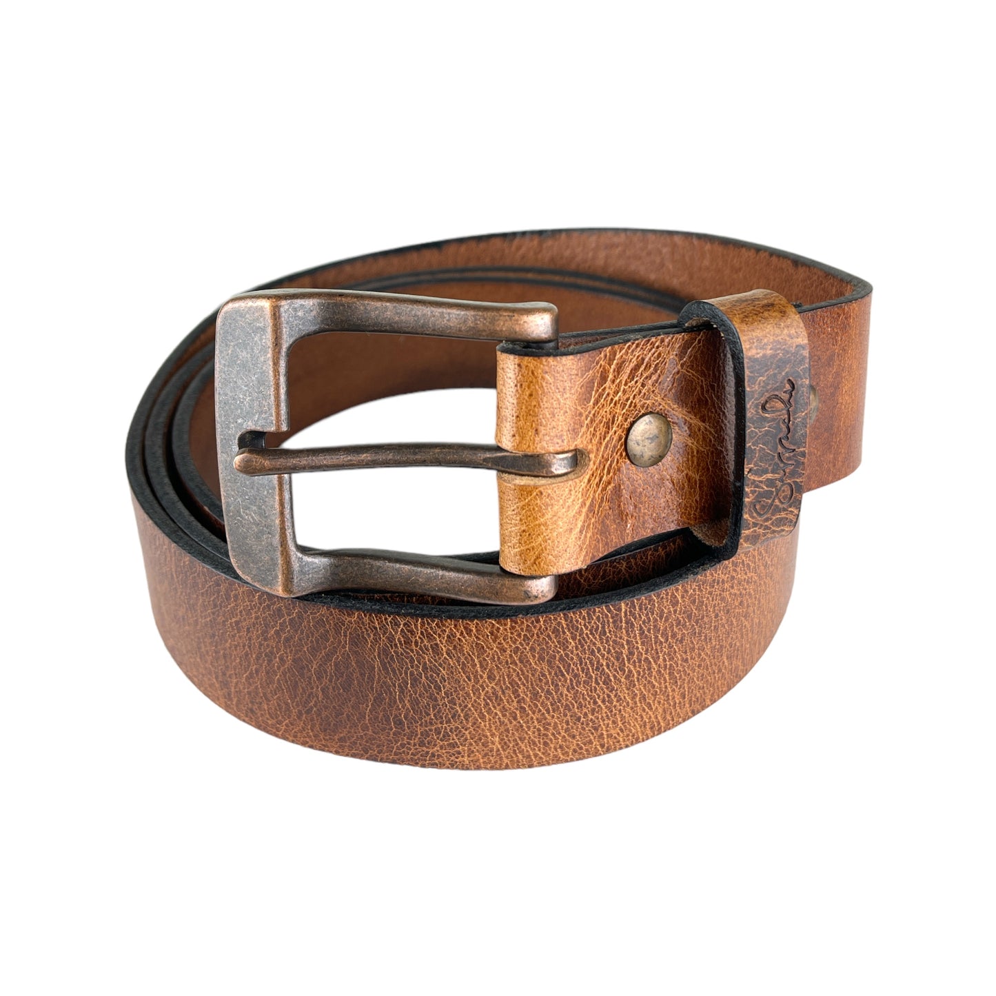 Water Buffalo Leather Belt in Antique Tan