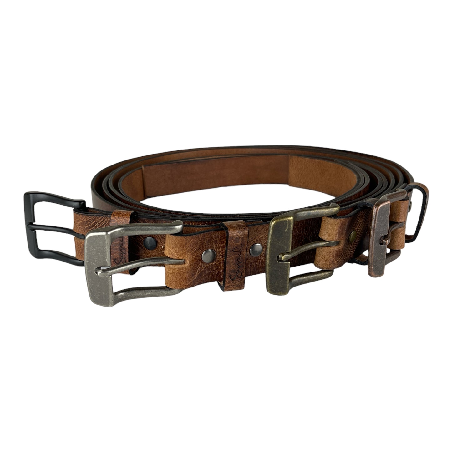Water Buffalo Leather Belt in Antique Tan