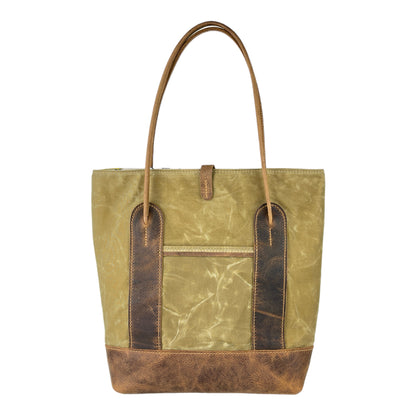 The "Funk Fusion" Tote in Mossy Sage