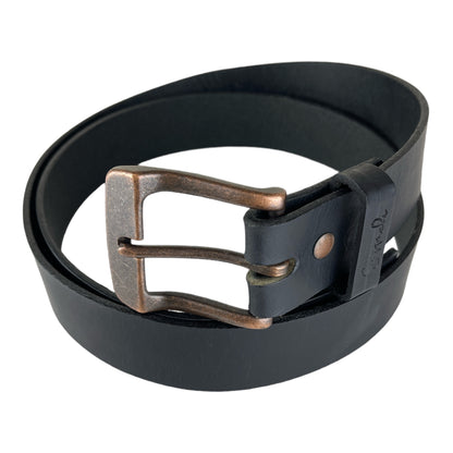 Water Buffalo Leather Belt in Black