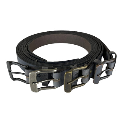 Water Buffalo Leather Belt in Black