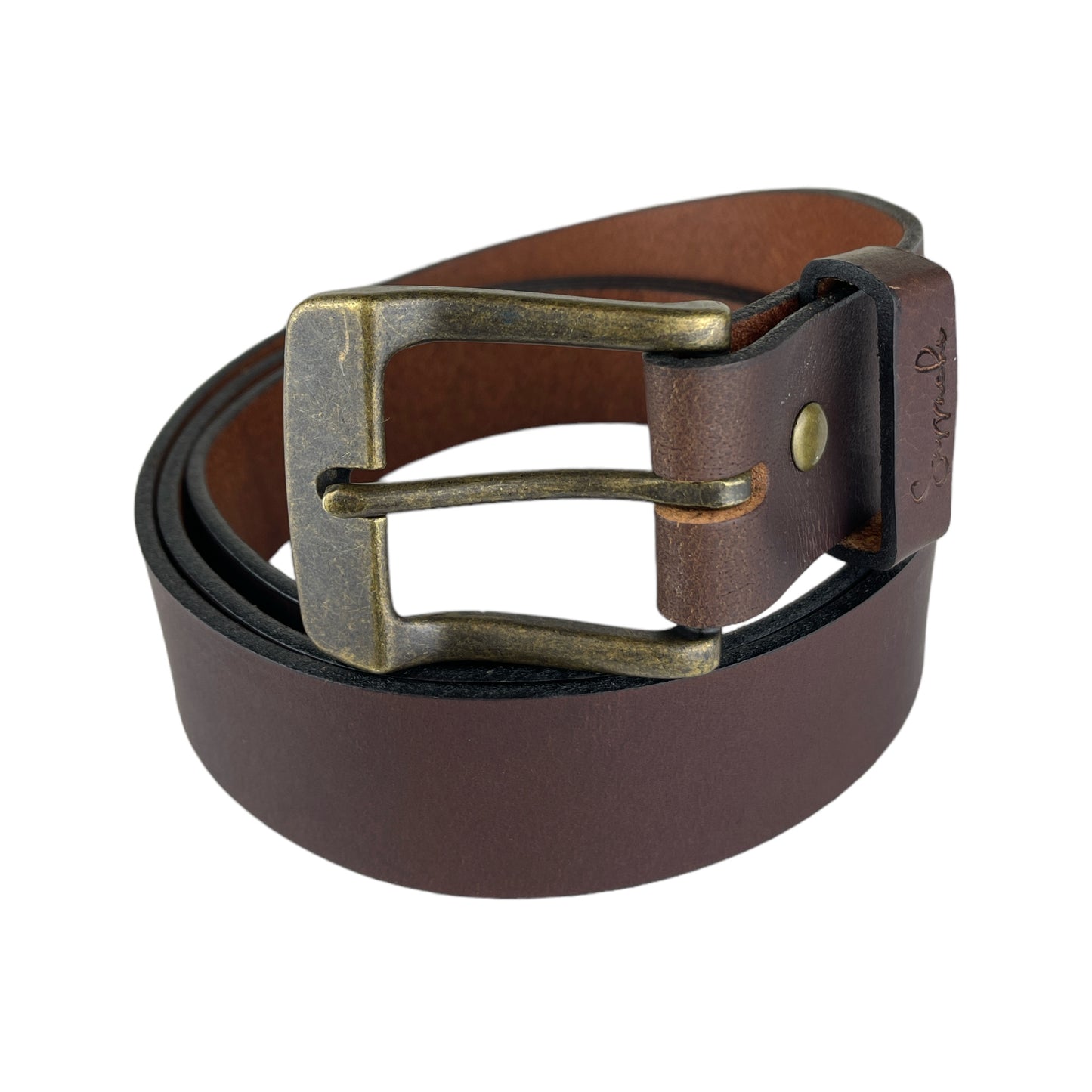 Water Buffalo Leather Belt in Chestnut