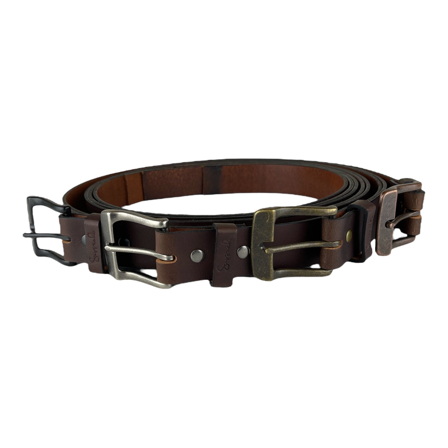 Water Buffalo Leather Belt in Chestnut