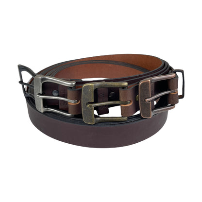 Water Buffalo Leather Belt in Chestnut