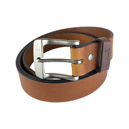 Water Buffalo Leather Belt in Golden Brown